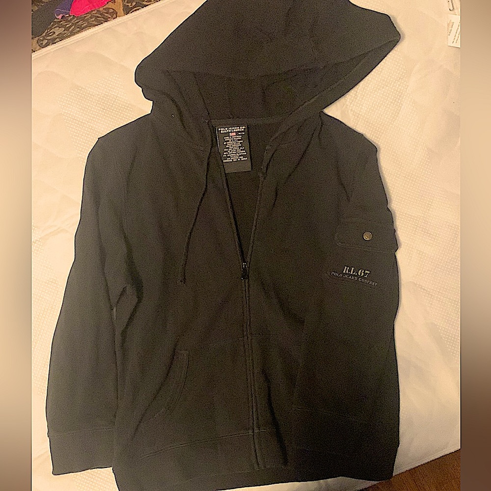 Black zip up hoodie